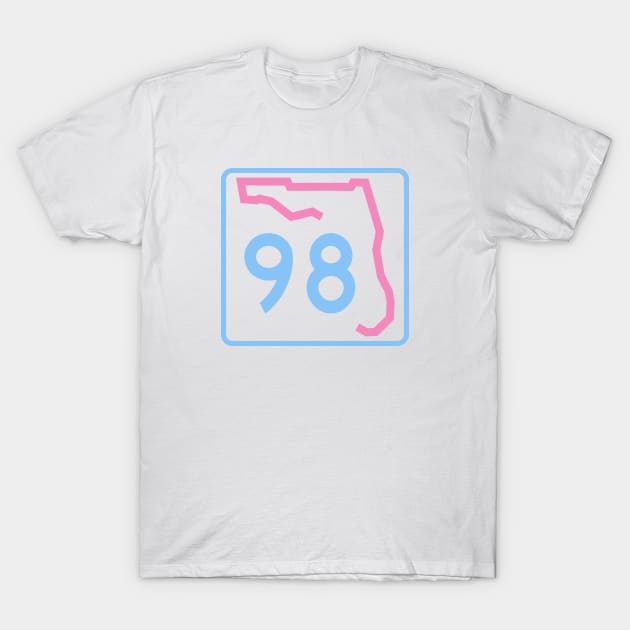 HWY 98 Florida T-Shirt by Etopix